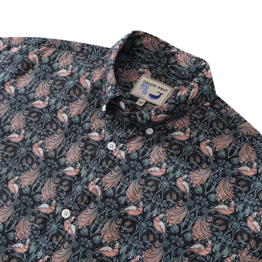 Hawaiian Shirts For Men Birds Designer Button-down Shirt By Amy