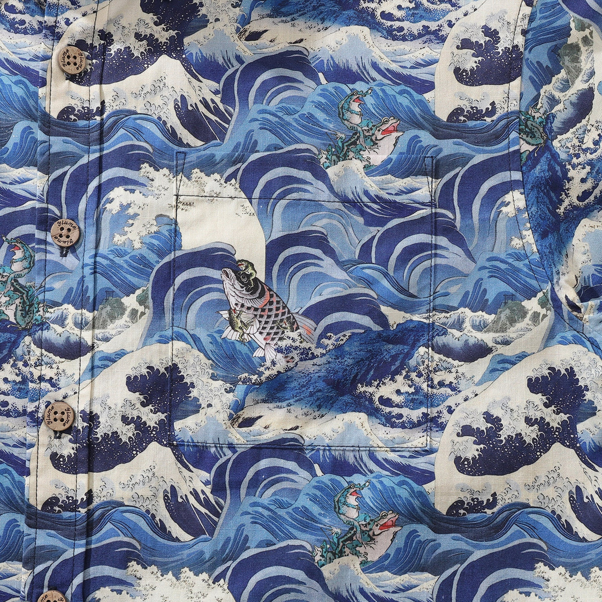 Men's Hawaiian Shirt Lucky Embrace Print Cotton Button-down Short Sleeve Aloha Shirt By Sun