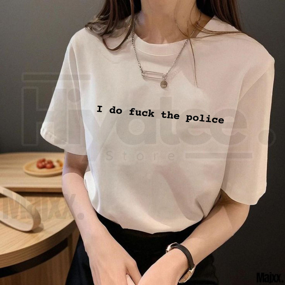"I Do Fuk The Police" – Bold Sarcastic Statement Graphic Top