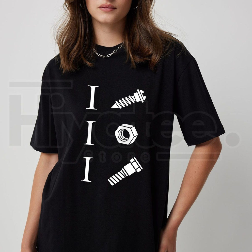 I Screw I Nut I Bolt T-Shirt – Funny Mechanic Rebus Graphic Tee
