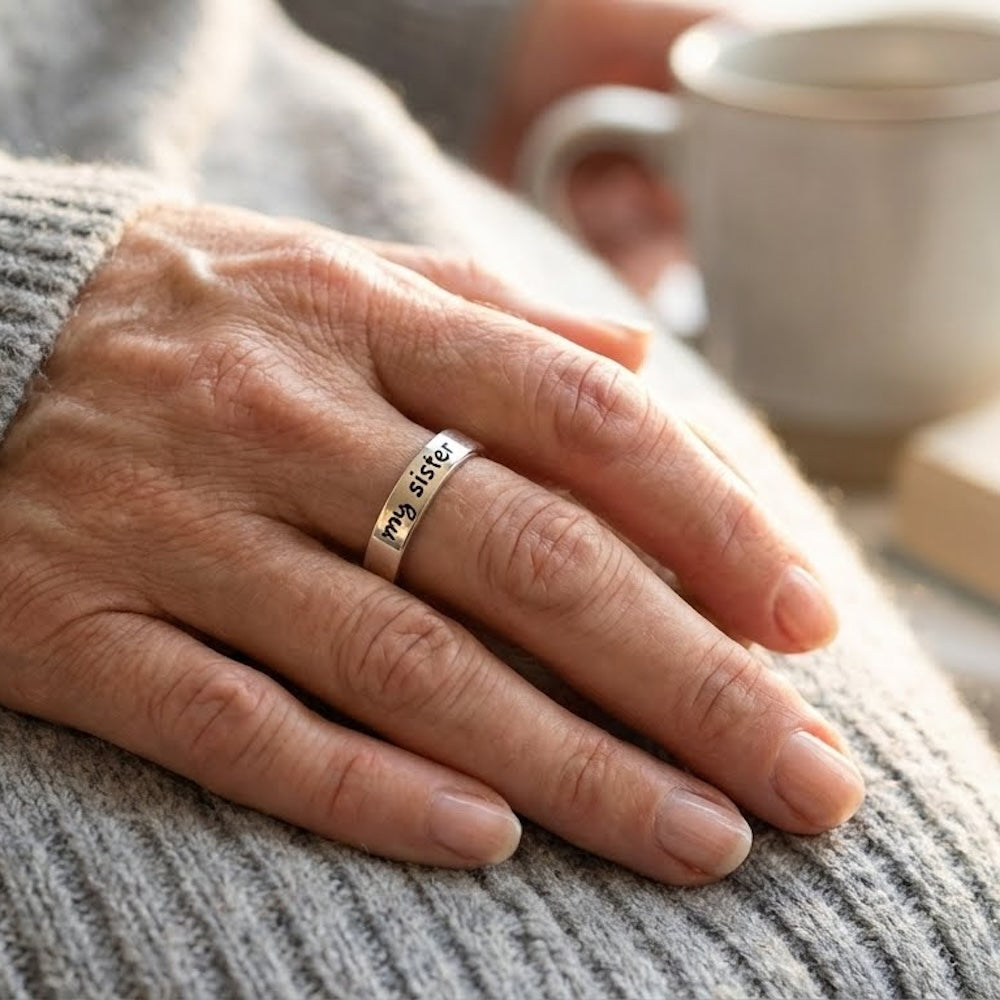 My Sister My Friend Sterling Silver Ring