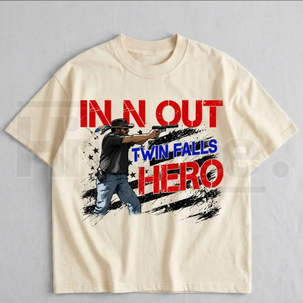 In N Out Twin Falls Hero Graphic Shirt – Gift for Fast Food Fans