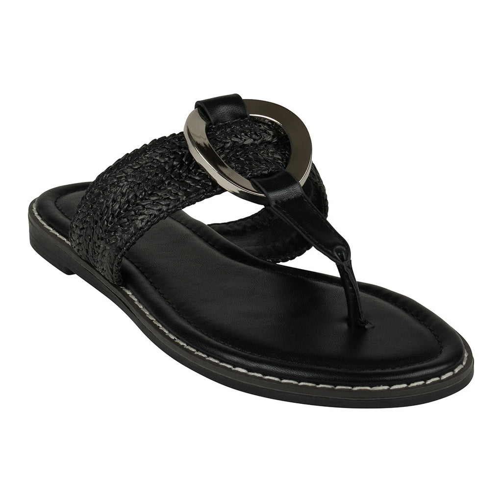 Women's Jovie Black Thong Flat Sandals