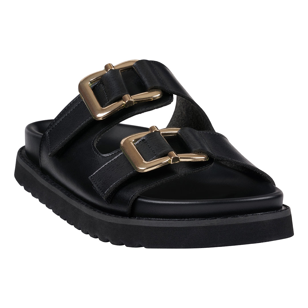 Women's Juno Black Slide Footbed Sandals