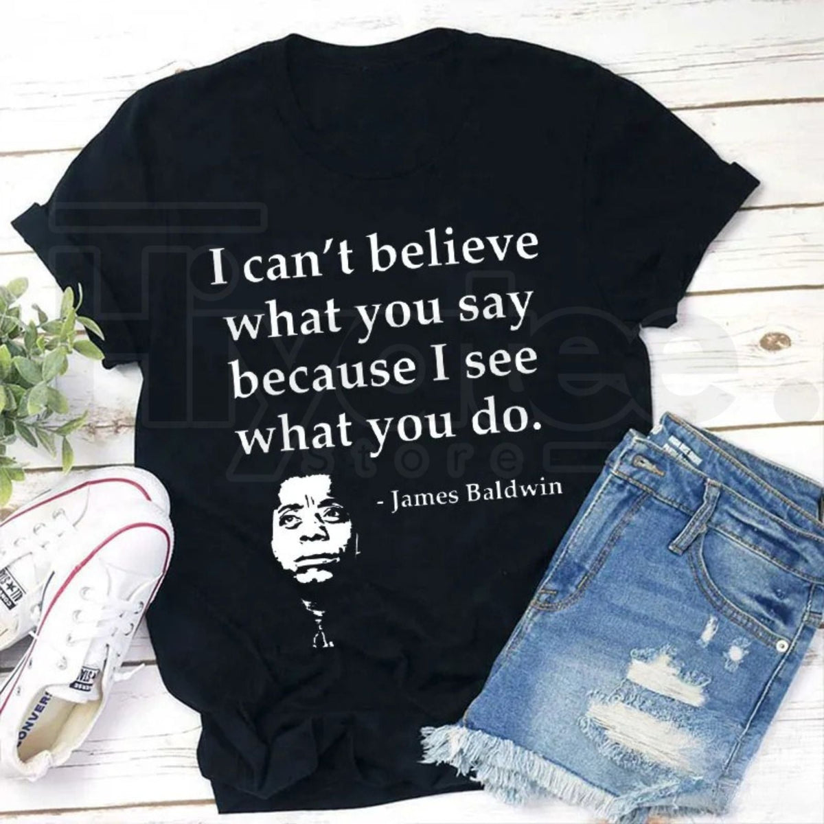 James Baldwin Quote T-Shirt – Summer Black Cotton Crew Neck Tee