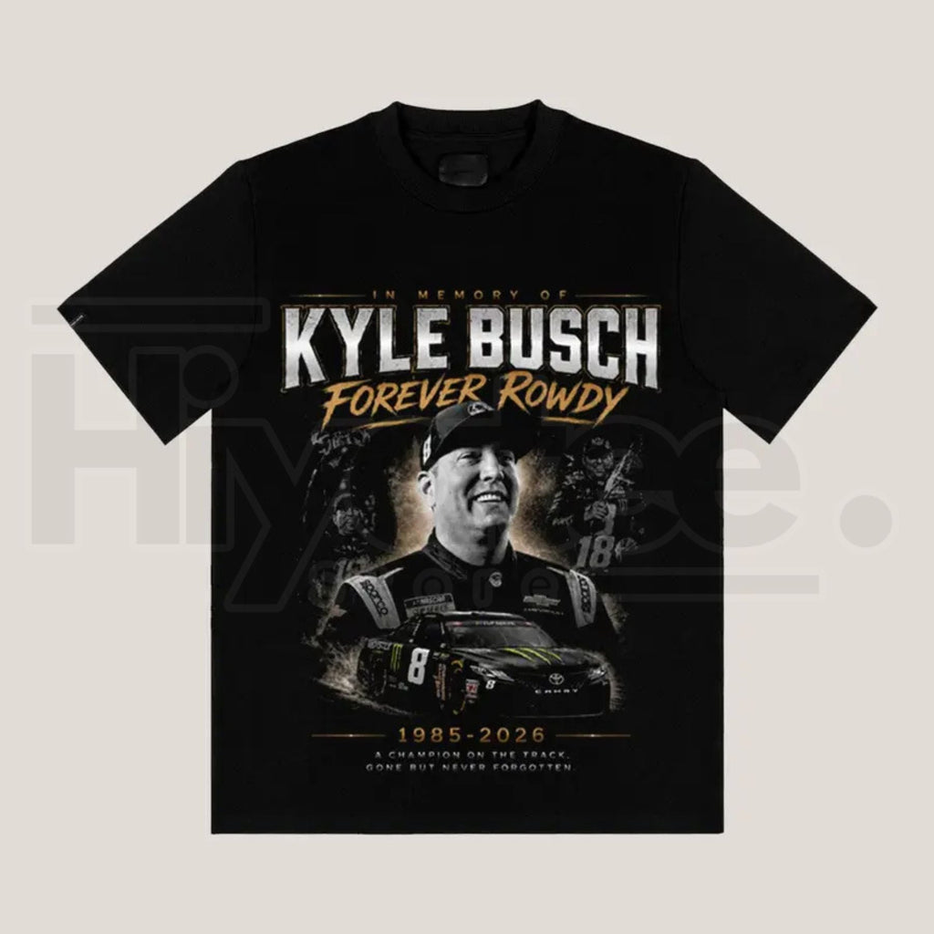 Kyle Busch Forever Rowdy T-Shirt – Vintage NASCAR Racing Fan Graphic Tee