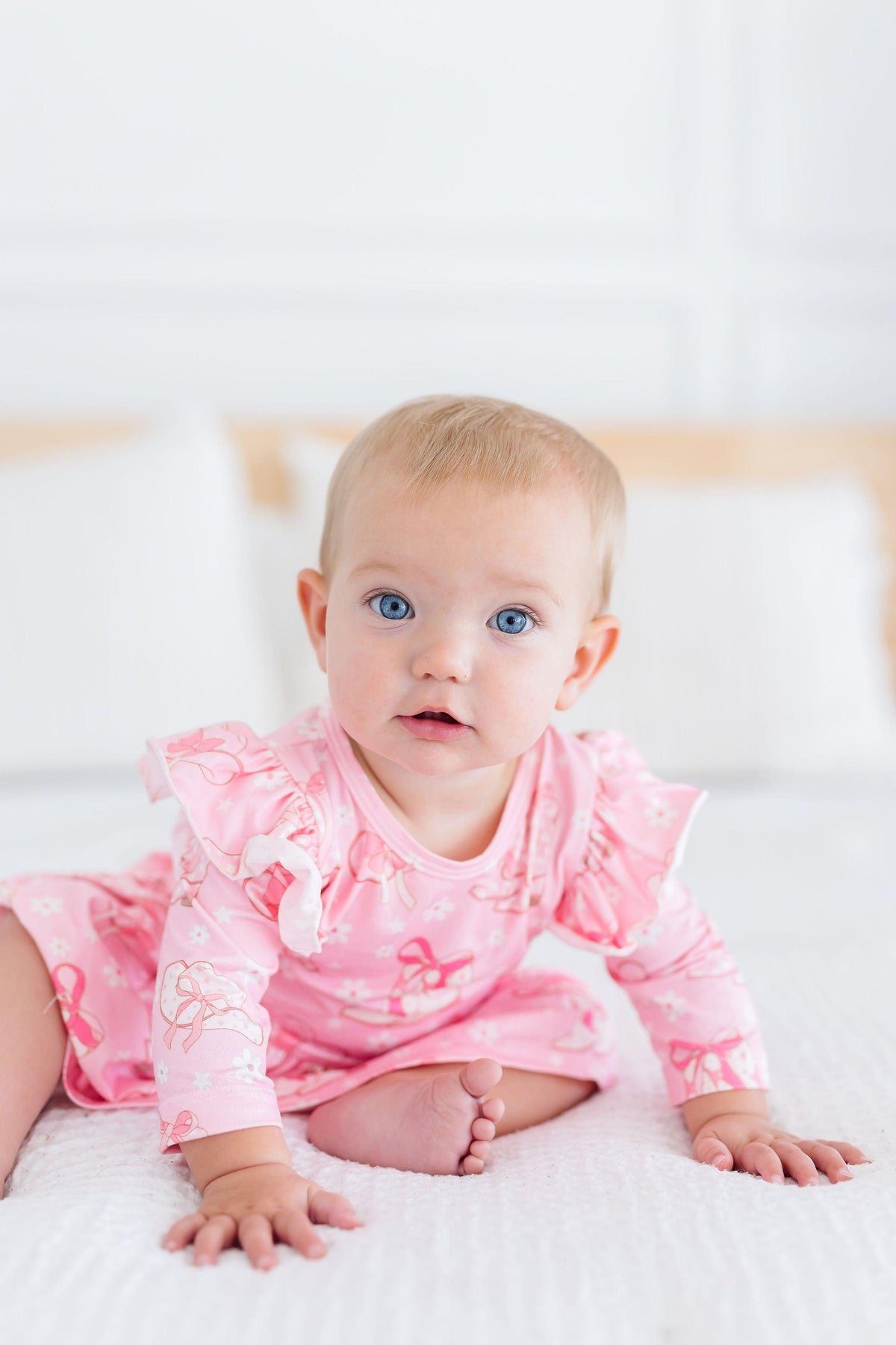 Howdy 3/4 Sleeve Flutter Twirl Bodysuit