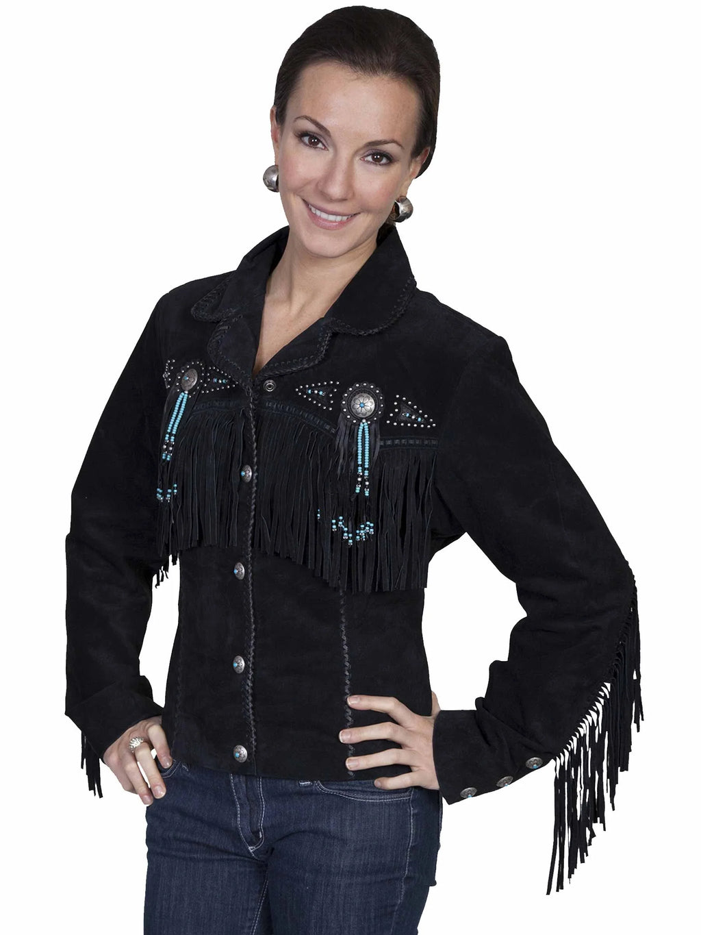 Scully Beaded Fringe - Women's Leather Jacket