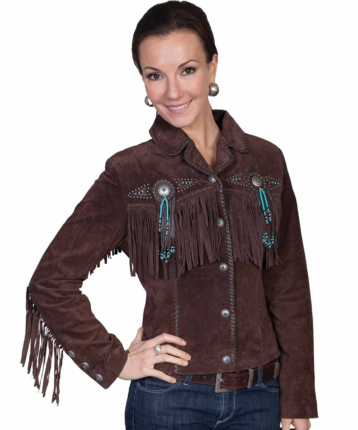 Scully Beaded Fringe - Women's Leather Jacket