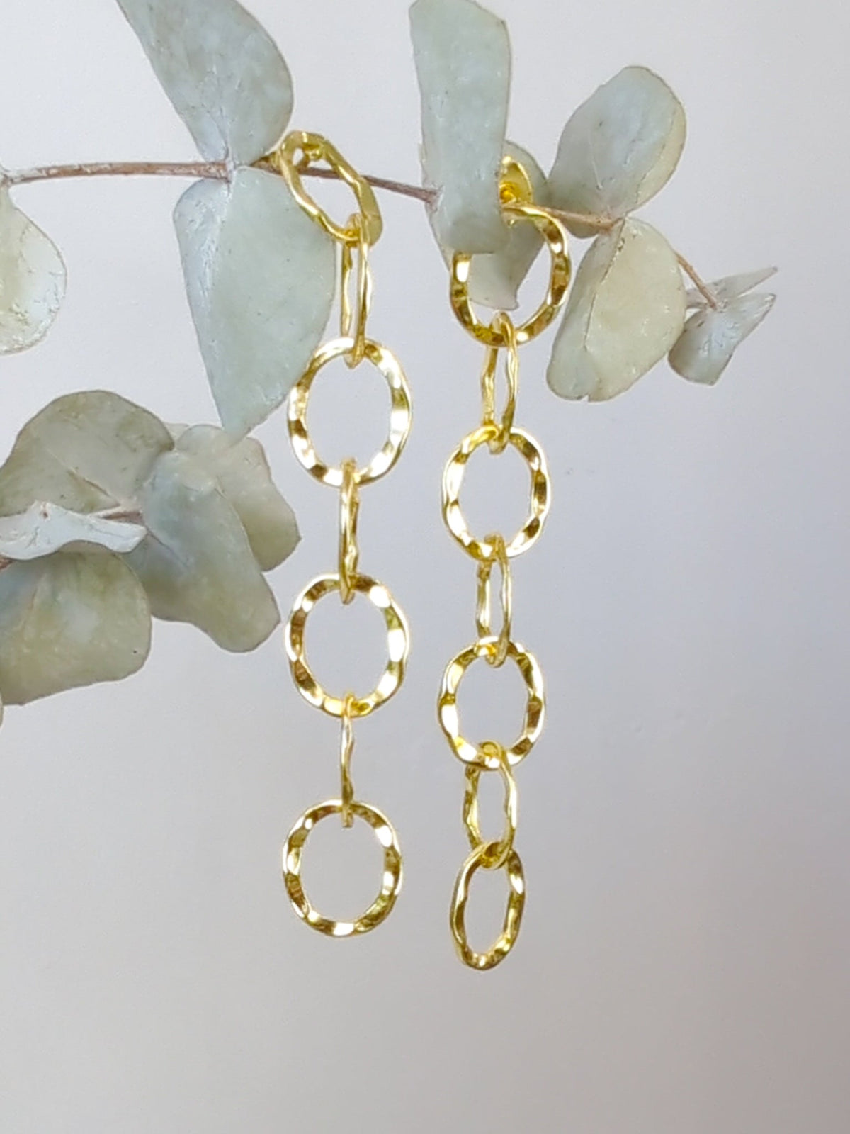 Organic Chain Link Earrings