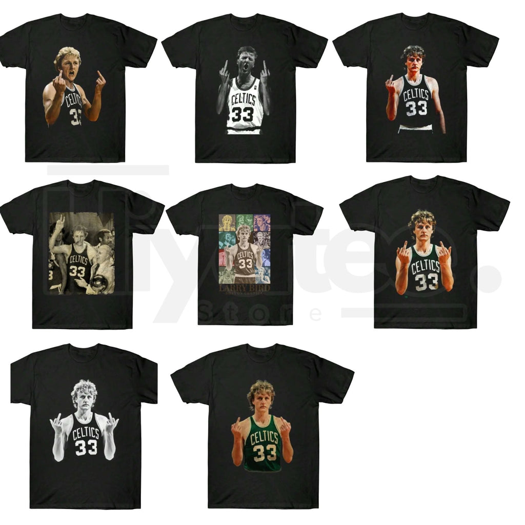 "Larry Legend" Retro 90s – Larry Bird Black Vintage Graphic Top