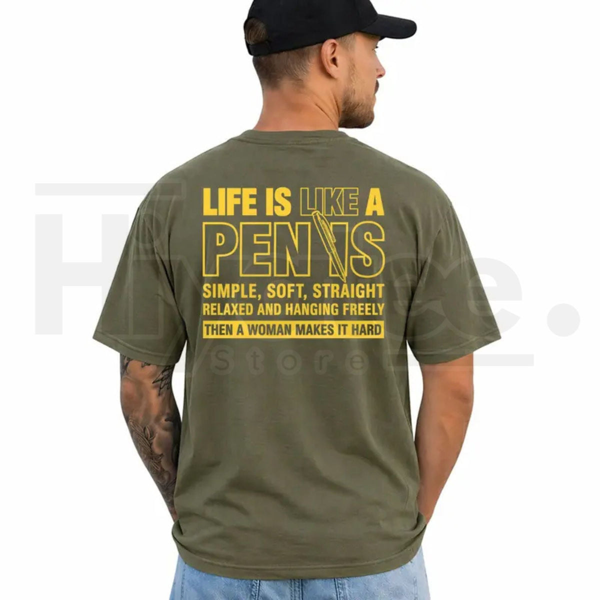 Life Is Like A Pen T-Shirt – Funny Quote Graphic Tee