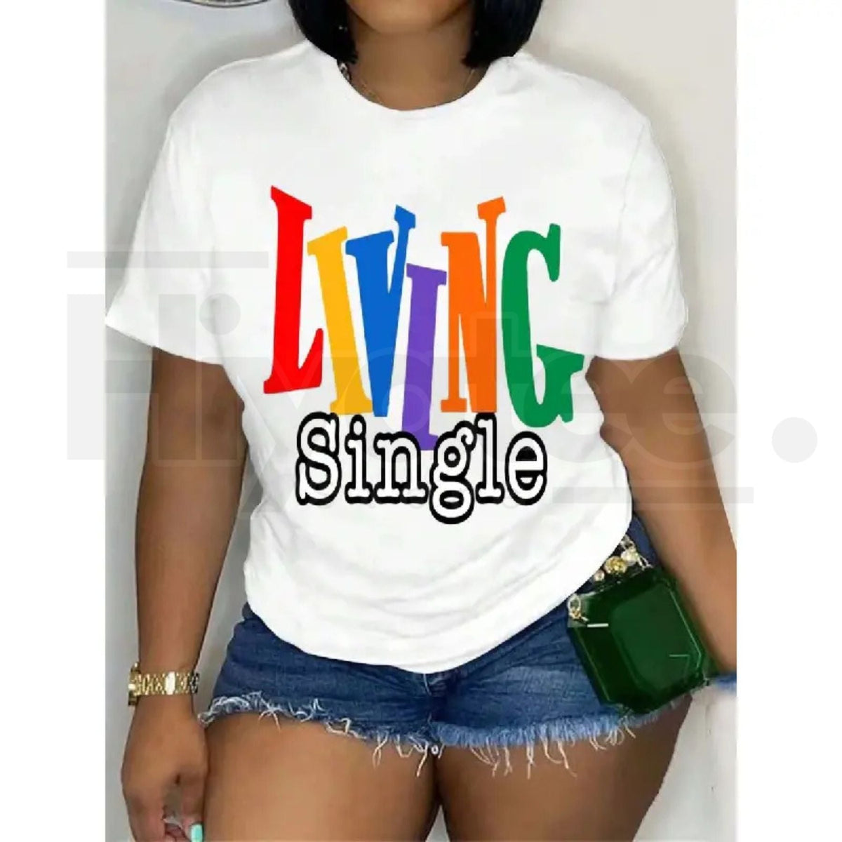 "Living Single" – Retro 90s Sitcom Bright Colored Graphic Top