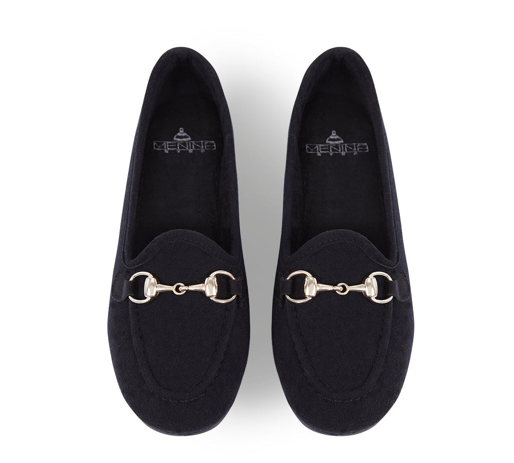 Comfy Black Suede Slipper