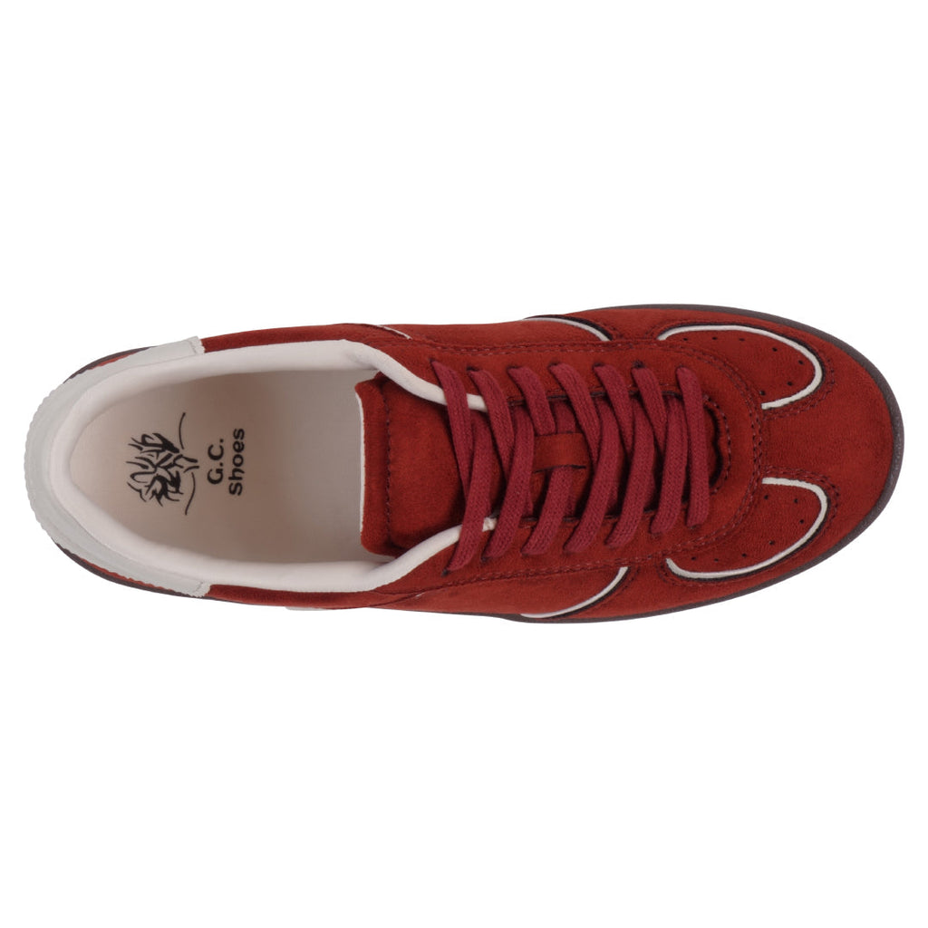 Women's Milan Chocolate Suede Lace Up Sneaker