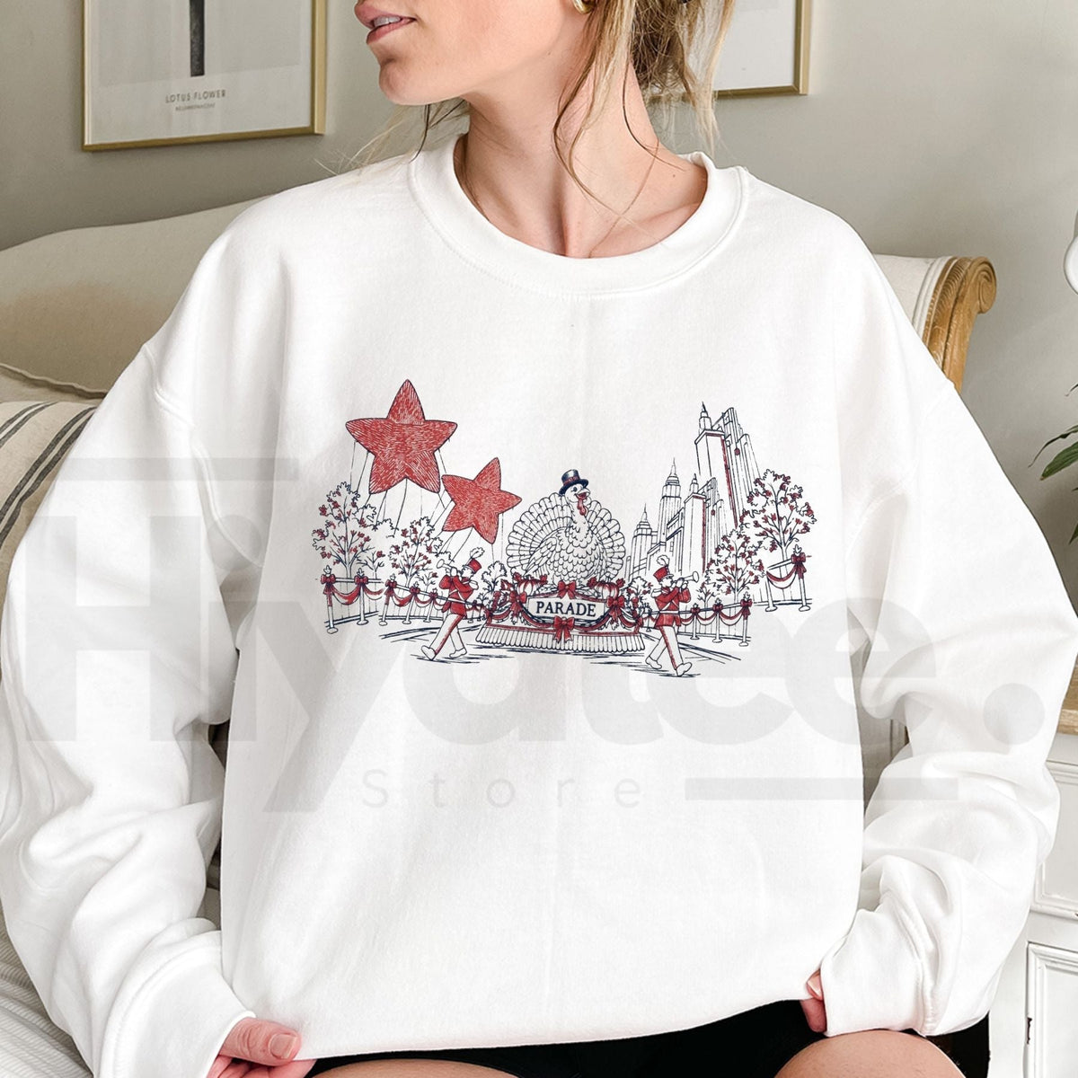 Macy's Thanksgiving Day Parade Sweatshirt – 100th Thanksgiving Parade Crewneck, Holiday Parade Graphic Pullover