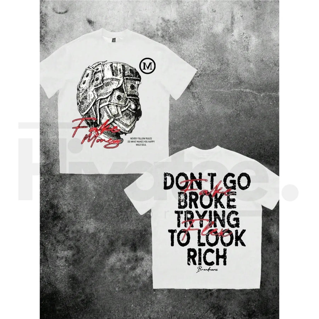 Manfinity EMRG $100 Dollar Bill Print T-Shirt – Men's Oversized Loose Dropped Shoulder Streetwear Tee