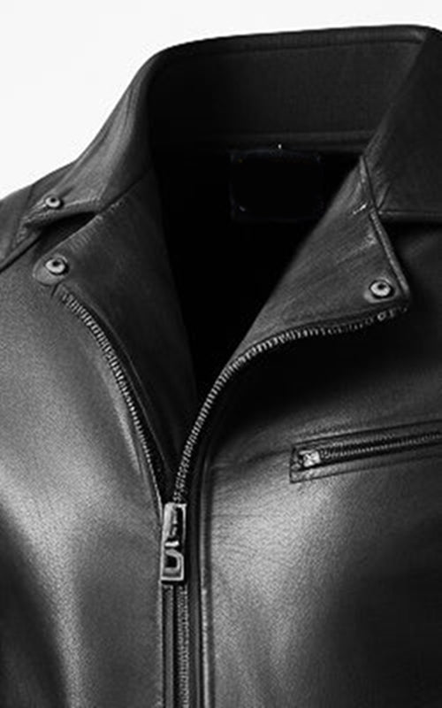 Martin Men's Black Leather Motorcycle Jacket