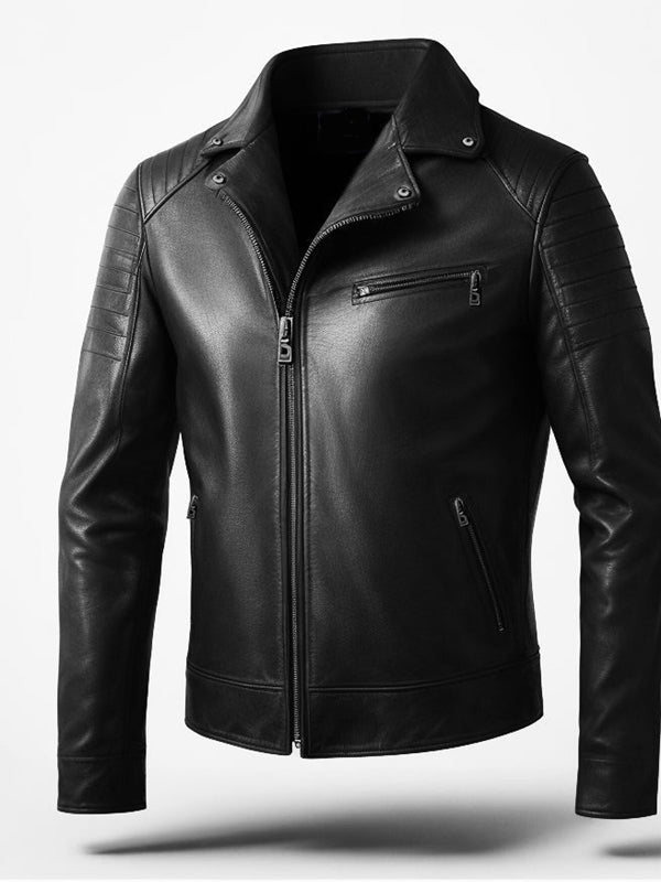 Martin Men's Black Leather Motorcycle Jacket