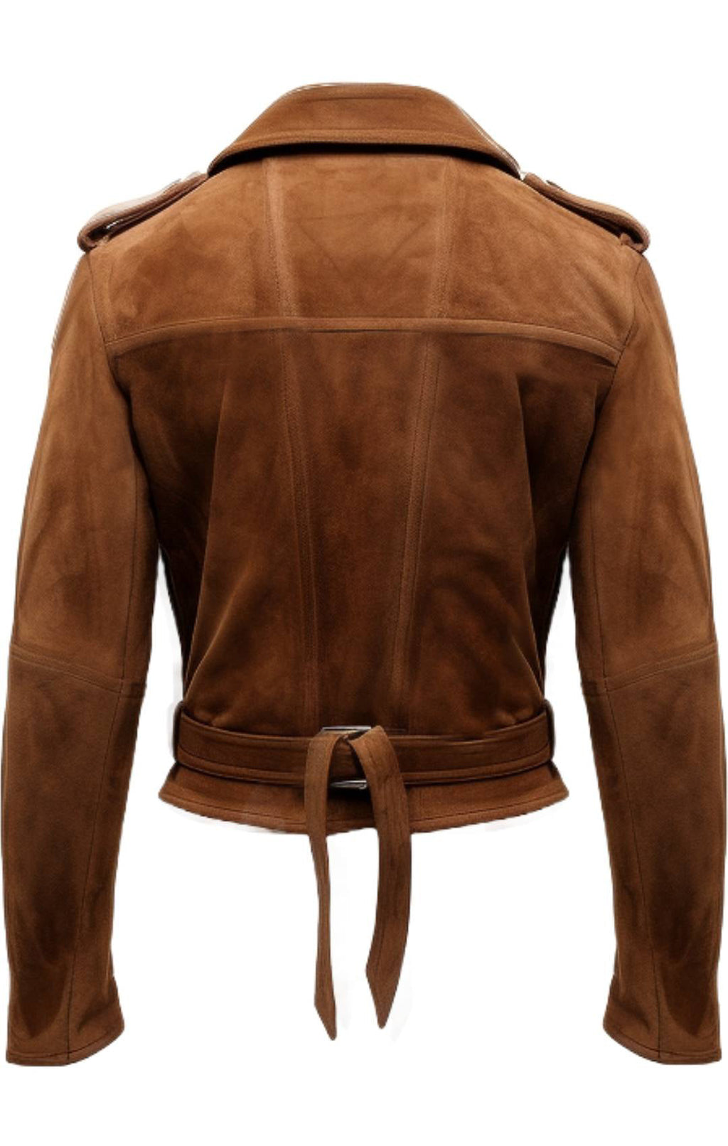 Men's Camel Suede Leather Biker Jacket