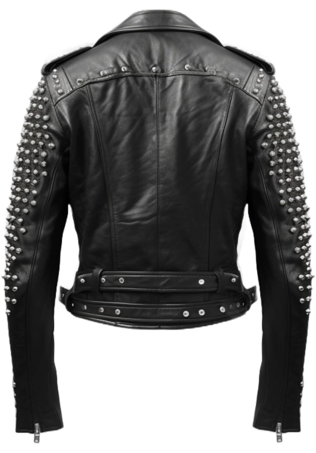 Men's Black Leather Biker Jacket