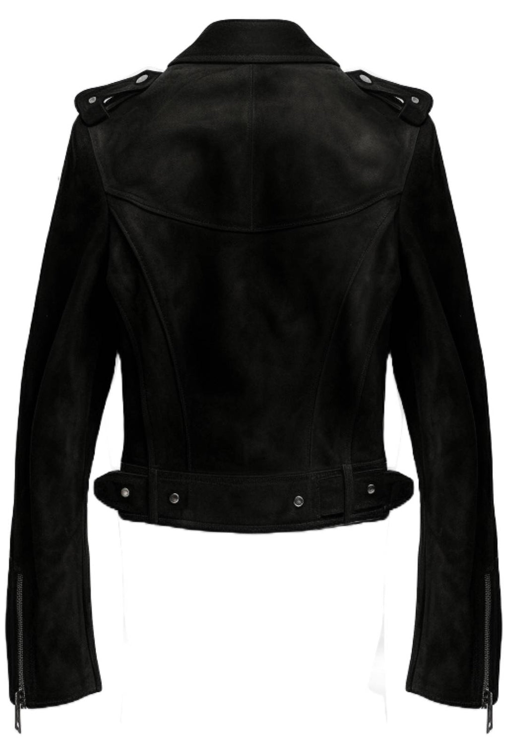 Men's Black Suede Biker Jacket