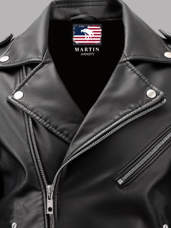 Men's Black Boulevard Leather Biker Jacket