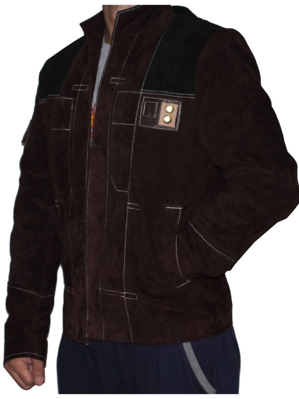 Men's Dark Brown Suede Leather Jacket