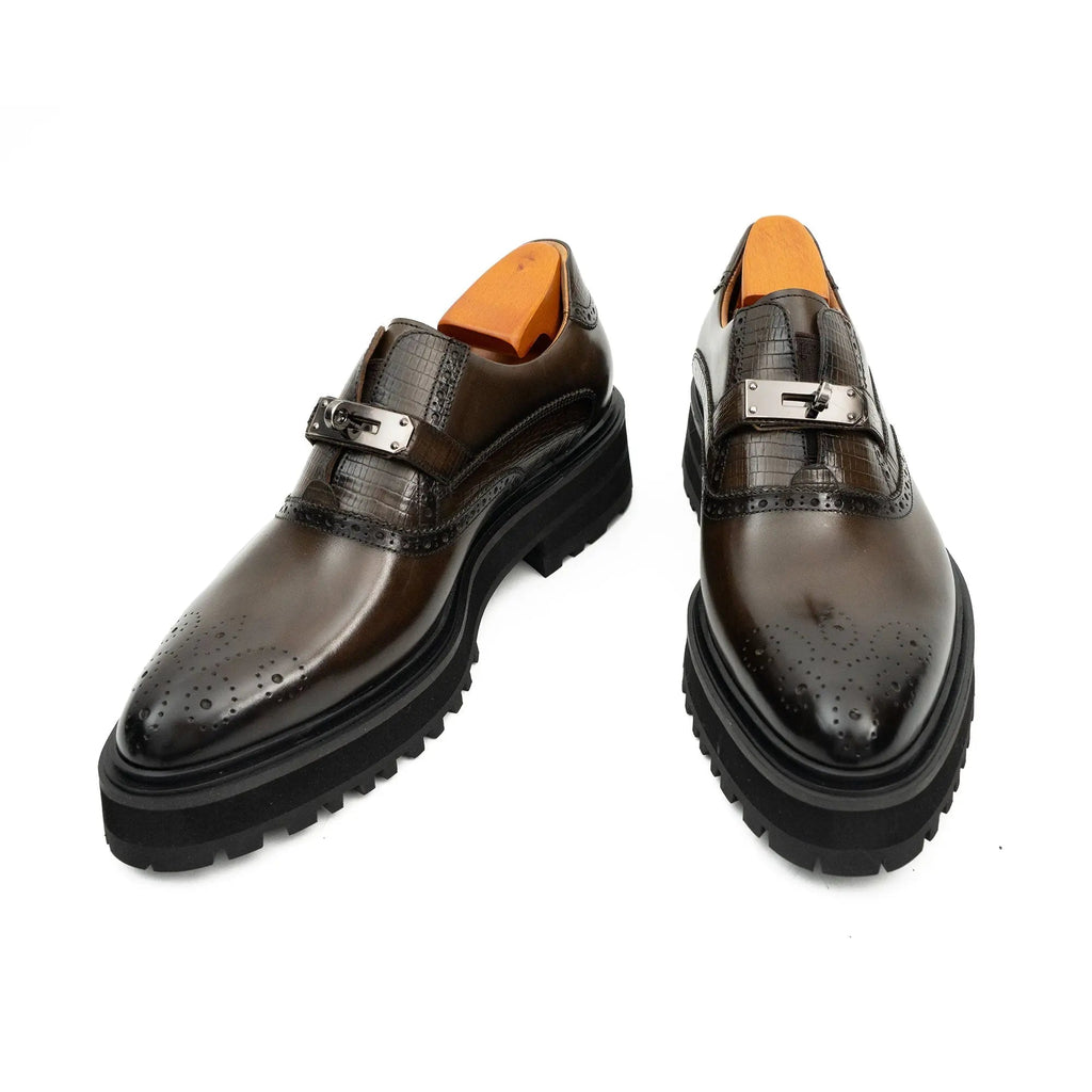 Dark Brown Calf Leather Loafers
