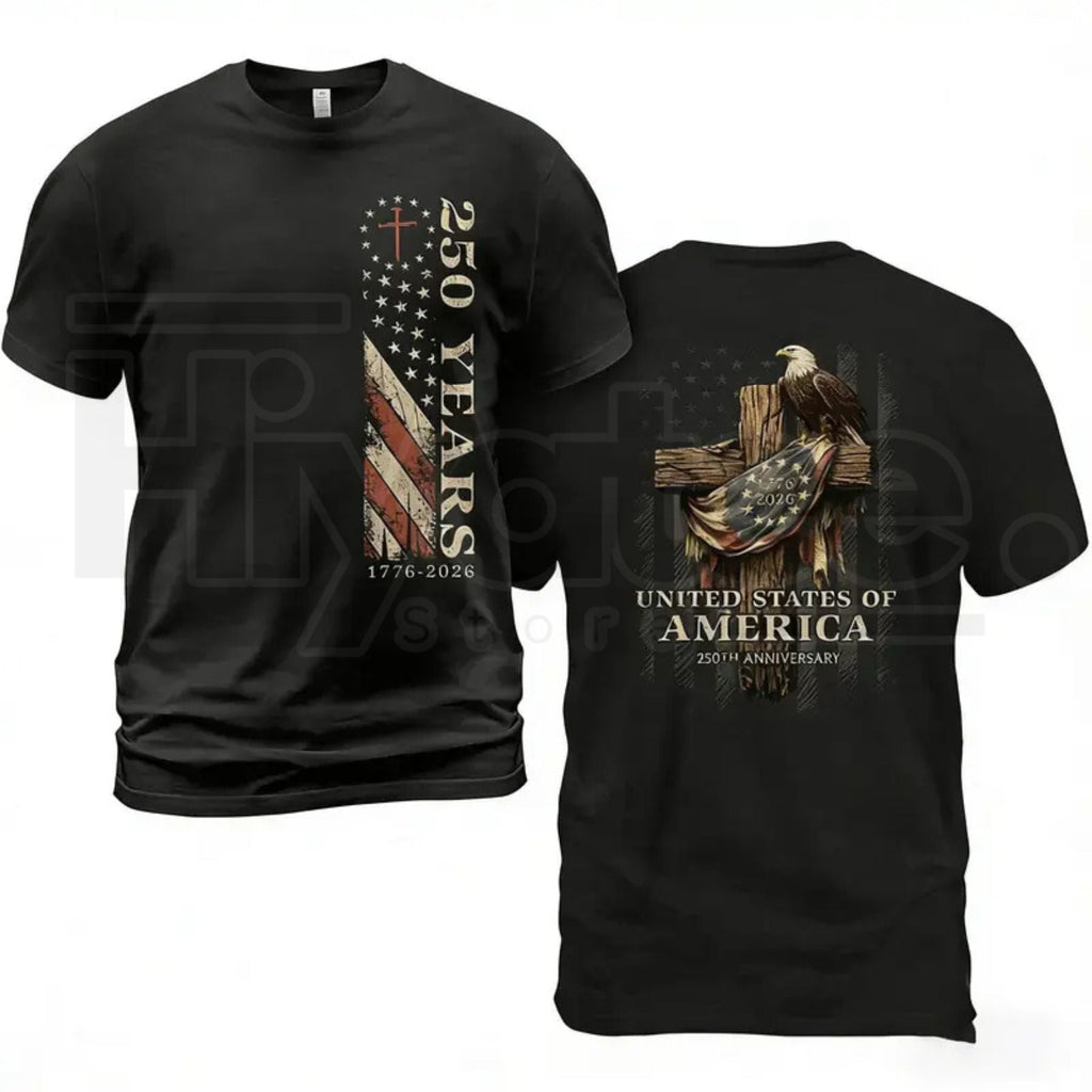 Navy 250th Anniversary T-Shirt – Patriotic Eagle American Flag Veteran Tee