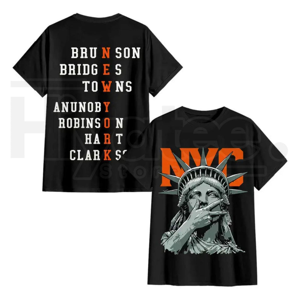New York 2-Side Graphic Basketball T-Shirt – Vintage Knicks Style Game Day Streetwear