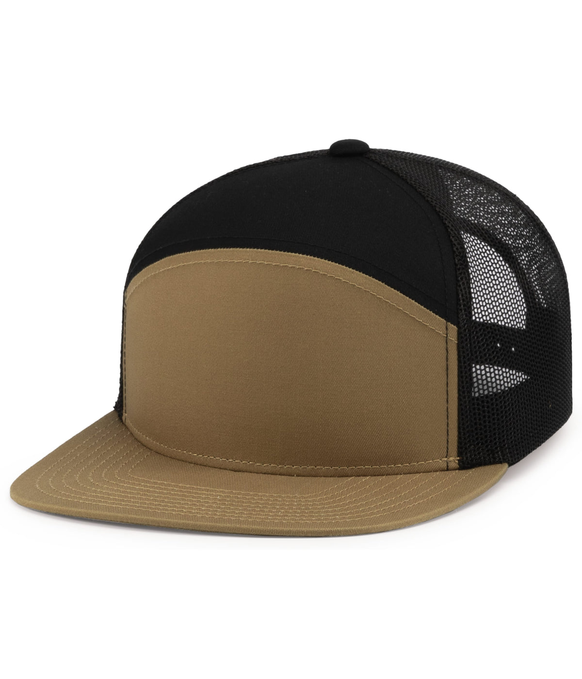6-PANEL ARCH TRUCKER SNAPBACK CAP - ADJUSTABLE