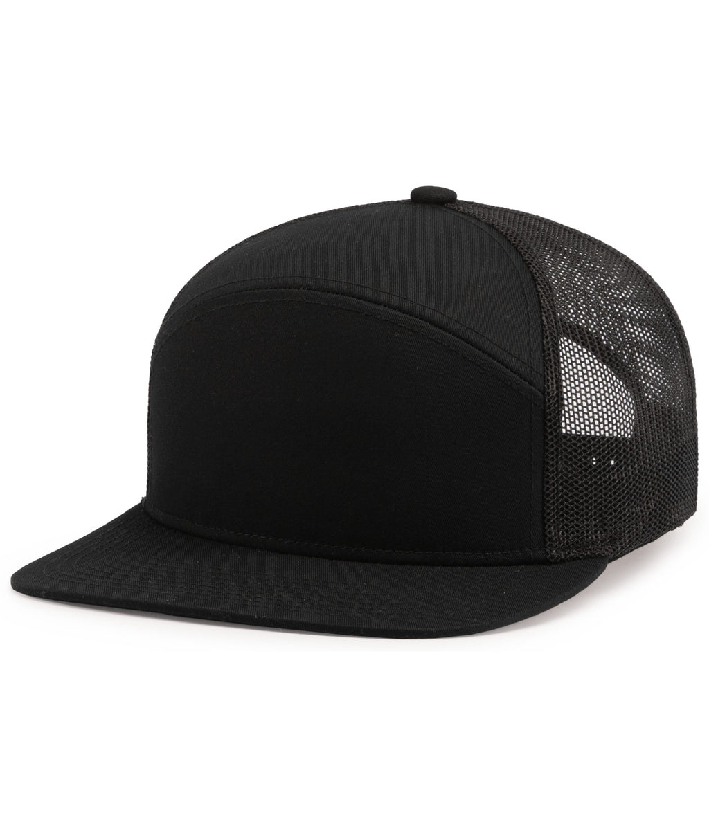 6-PANEL ARCH TRUCKER SNAPBACK CAP - ADJUSTABLE