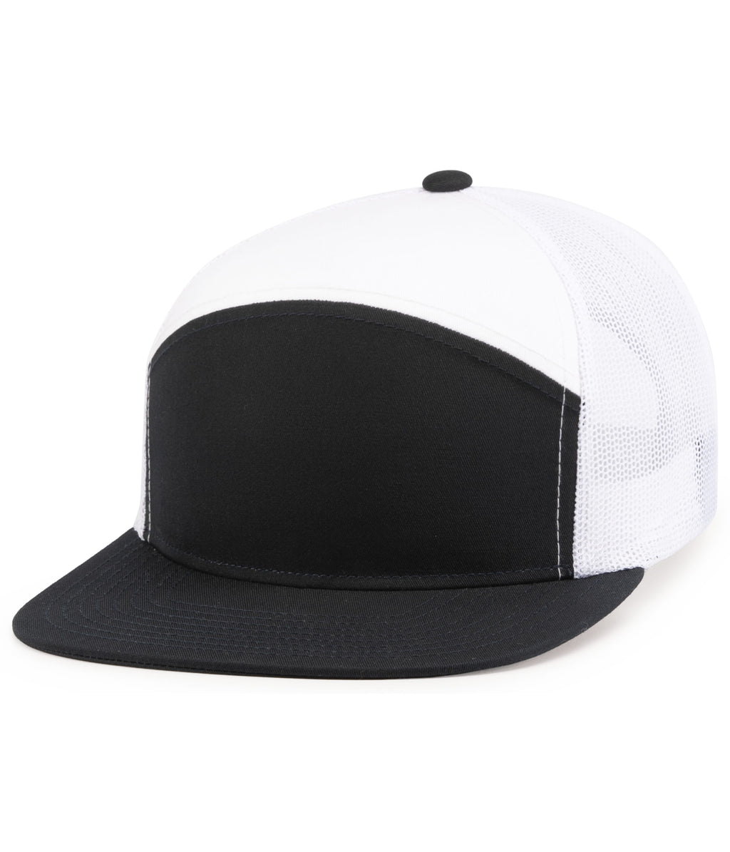 6-PANEL ARCH TRUCKER SNAPBACK CAP - ADJUSTABLE