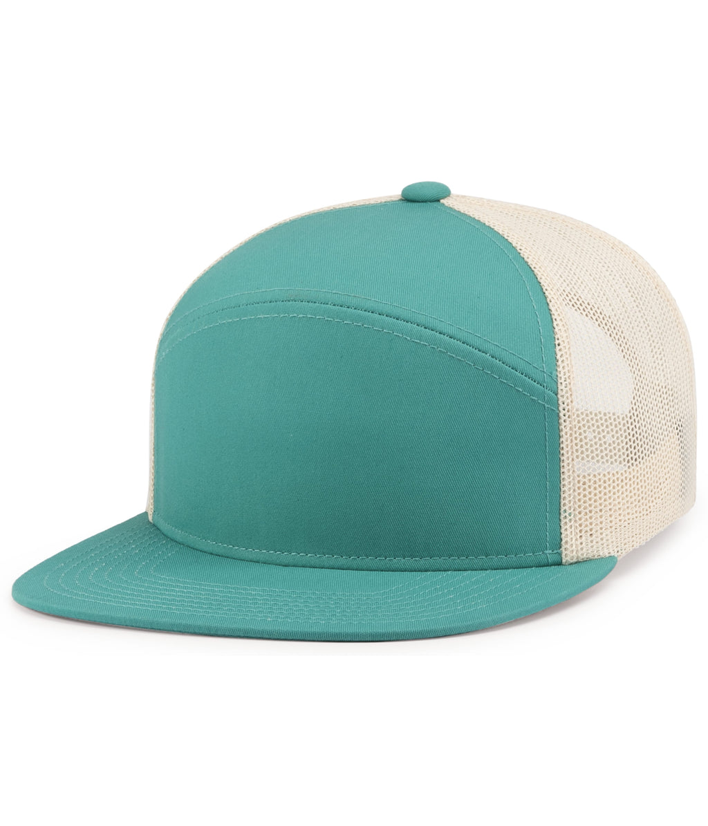 6-PANEL ARCH TRUCKER SNAPBACK CAP - ADJUSTABLE