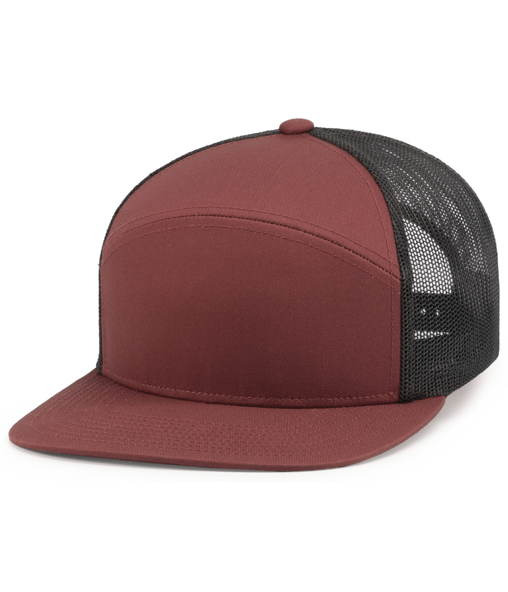 6-PANEL ARCH TRUCKER SNAPBACK CAP - ADJUSTABLE
