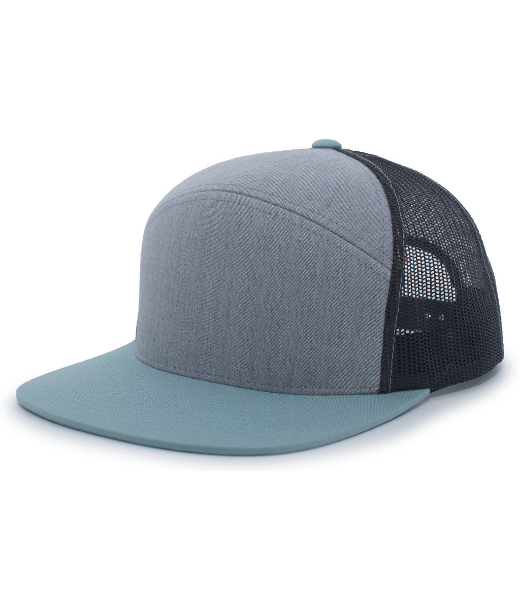 6-PANEL ARCH TRUCKER SNAPBACK CAP - ADJUSTABLE