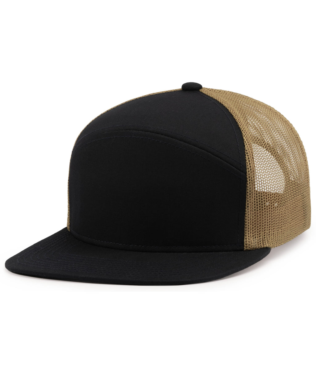 6-PANEL ARCH TRUCKER SNAPBACK CAP - ADJUSTABLE
