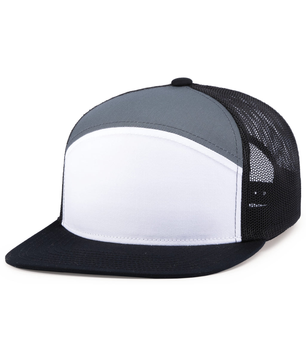 6-PANEL ARCH TRUCKER SNAPBACK CAP - ADJUSTABLE