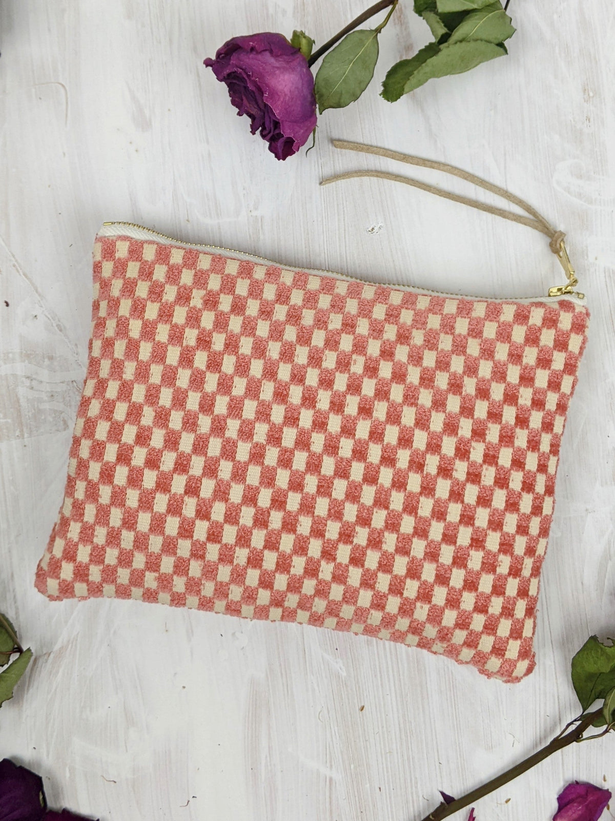 Amelia Pink Checks Purse