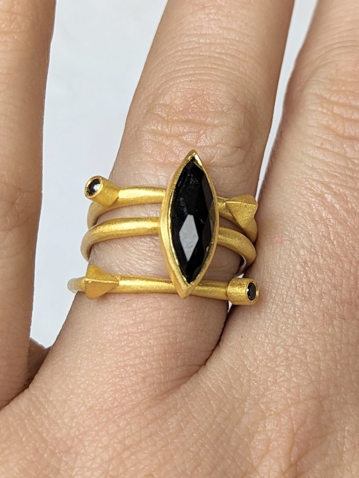 Onyx Spike Stacking Ring