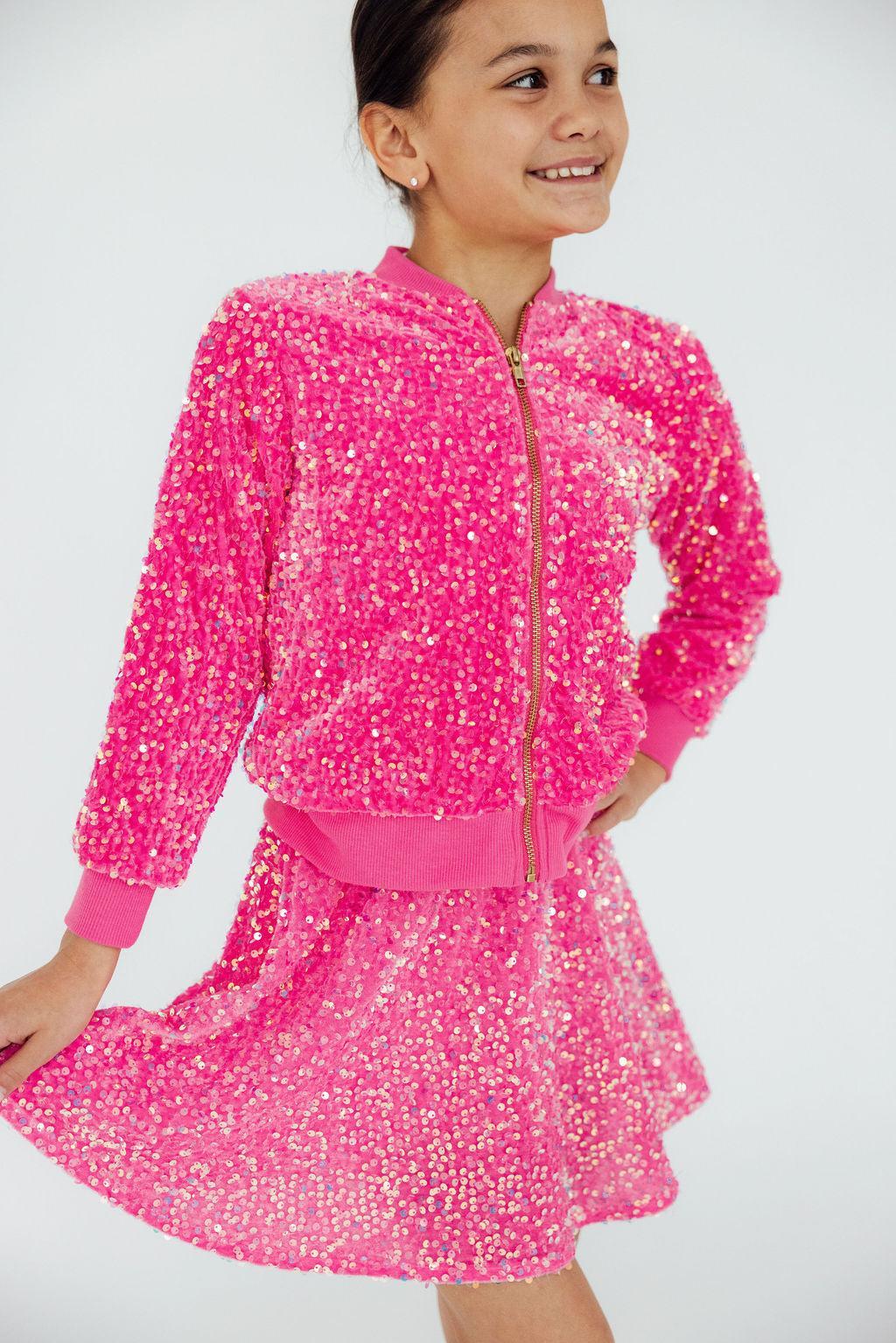 Pink Velvet Sequin Jacket