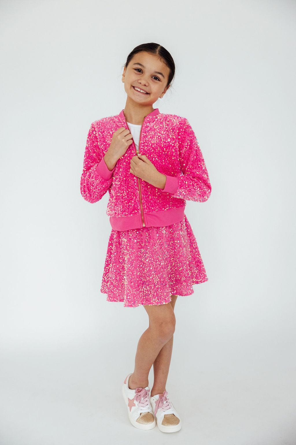 Pink Velvet Sequin Jacket