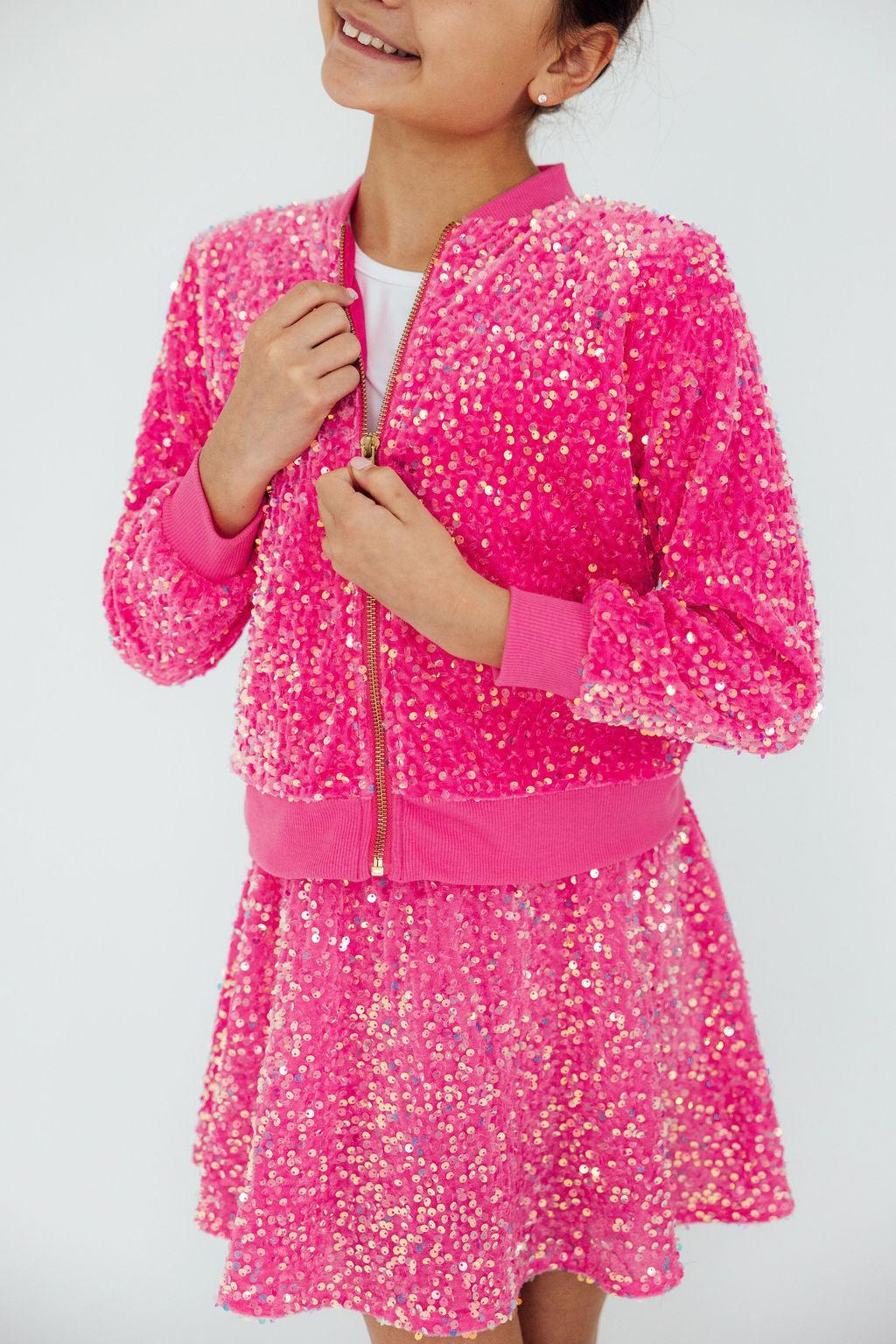 Pink Velvet Sequin Jacket