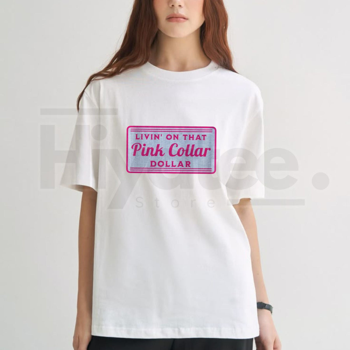 "Pink Collar Dollar" – Vintage Western Hot Pink Graphic Top