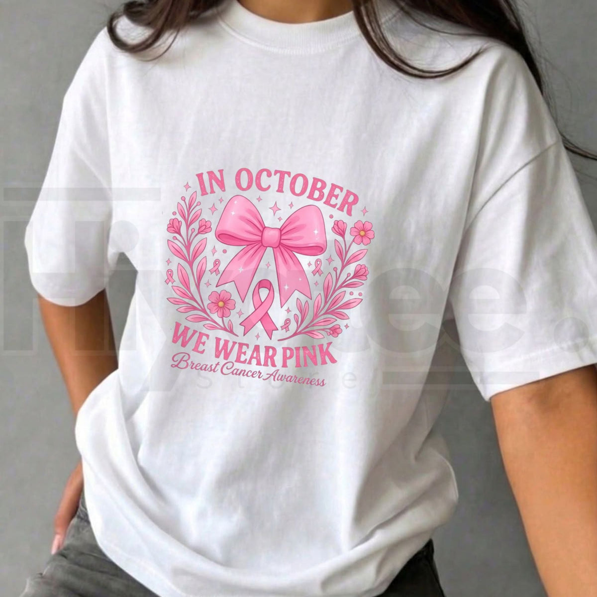Pink Ribbon Halloween Ghost T-Shirt – Breast Cancer Awareness Tee