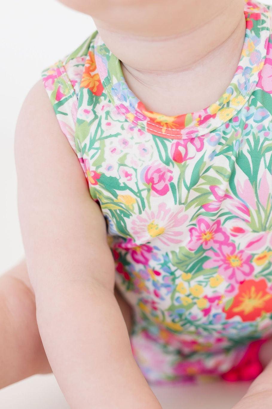 Preppy Petals Pom Pom Romper