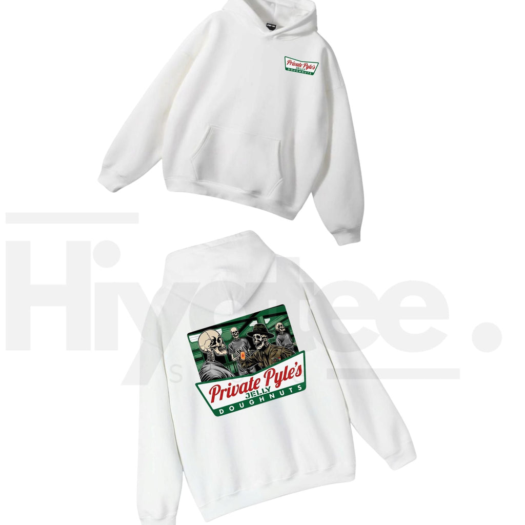 Private Pyle's Jelly Doughnuts Graphic Hoodie – Full Metal Jacket Movie Inspired Unisex Pullover