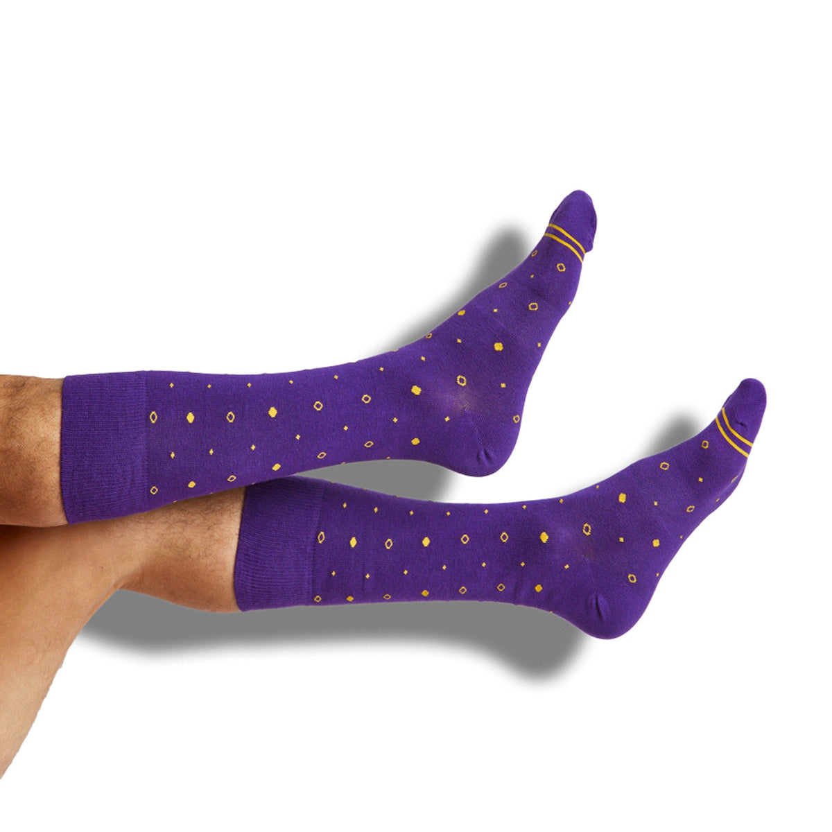 Purple / Gold Dress Socks 4 Pack