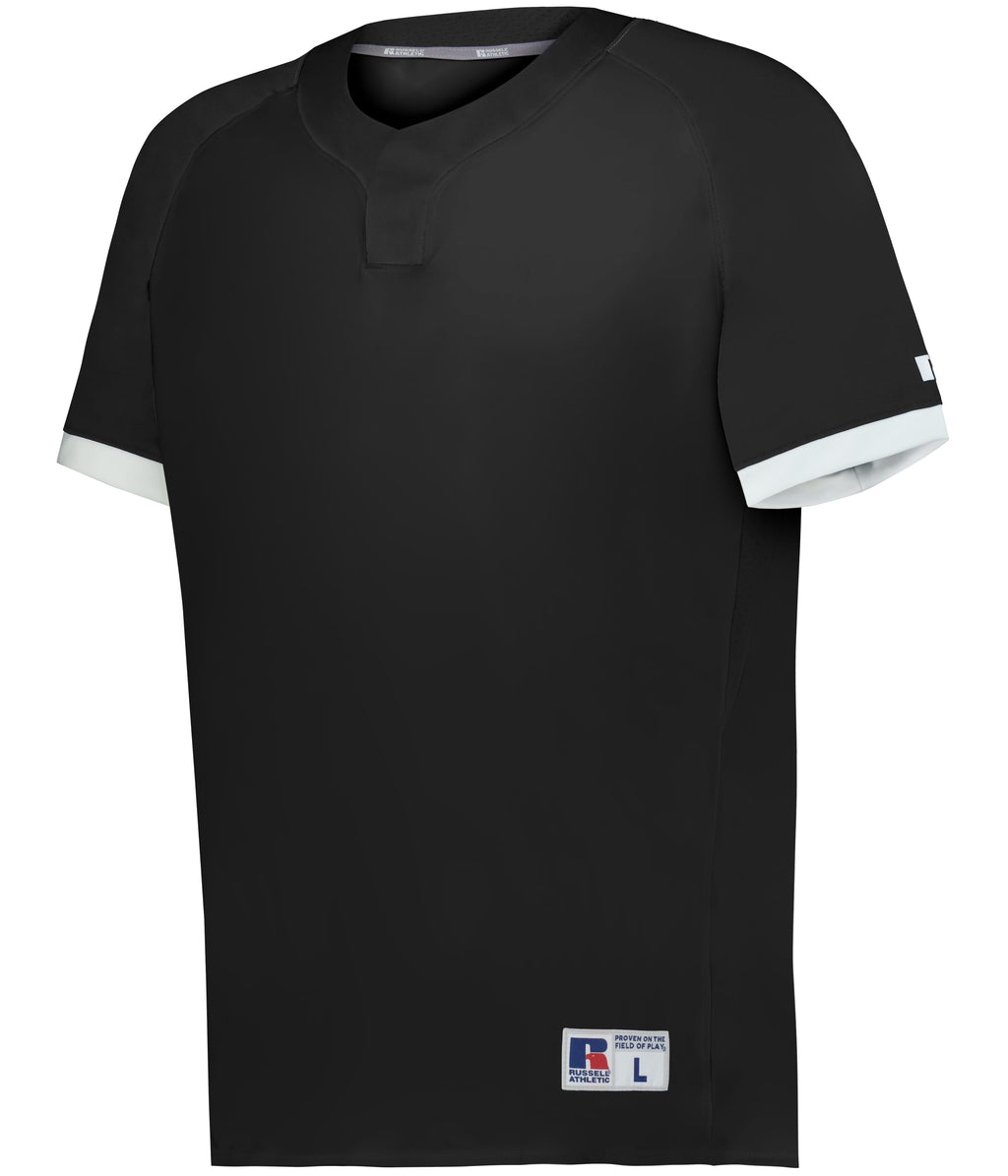 BASELINE COVERED PLACKET BASEBALL JERSEY - MOISTURE-WICKING